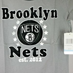 Tops - Brooklyn Nets Women's Baby Jersey Ringer T-Shirt Tops - Brooklyn Nets Women's Baby Jersey Ringer T-Shirt